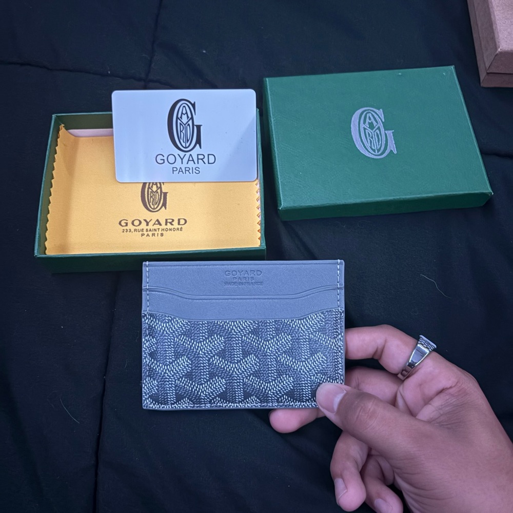 Black Goyard Gray Card Holder